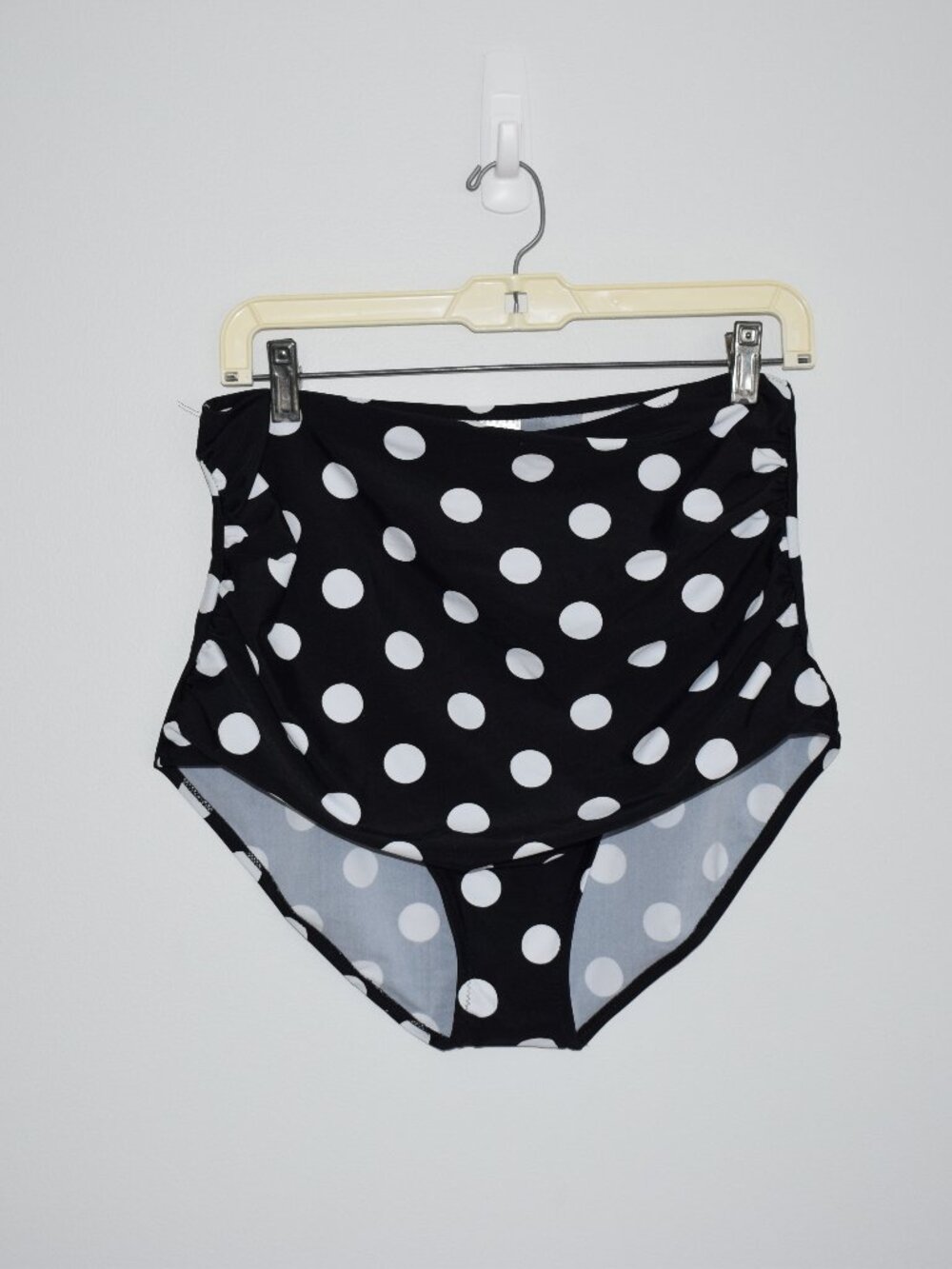 NWOT Amourri Black Polka dot high waisted bathing suit bottom 4x